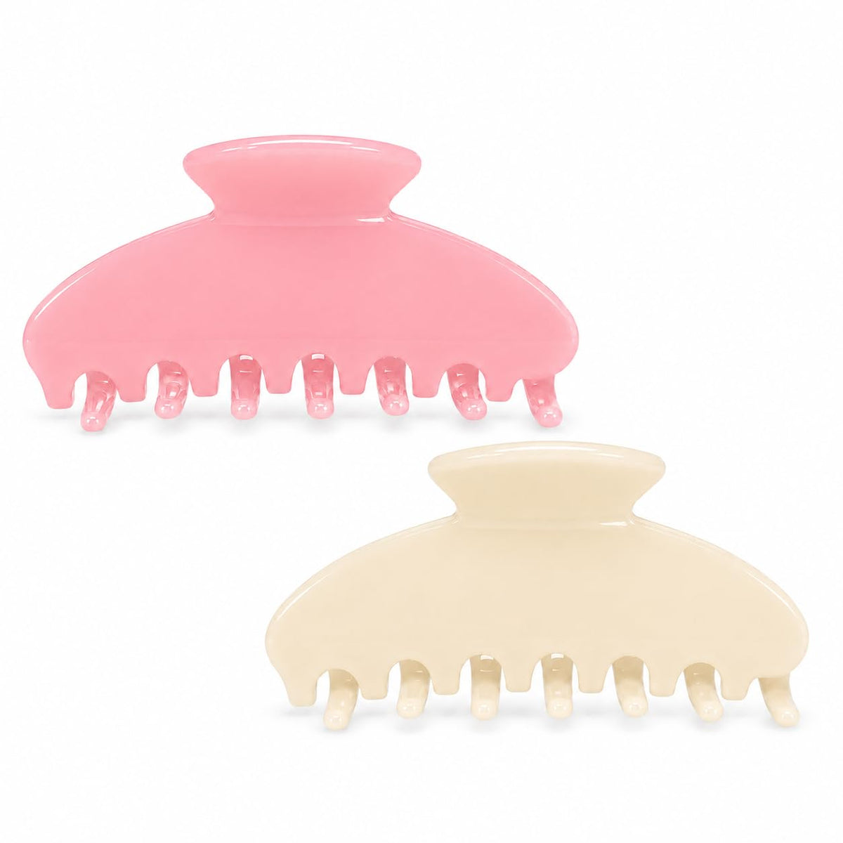 Large Claw Clips | Polka Dot | 3.9-Inch Acrylic, Yellow, 1 Pack