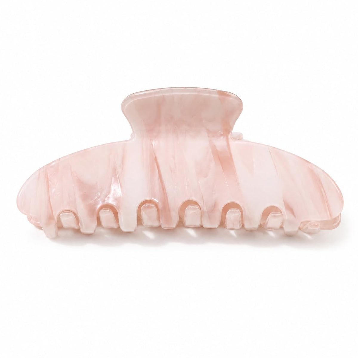 Large Claw Clip | 4.33-Inch Marbled PVC | Ivory Cream, 1 Pack