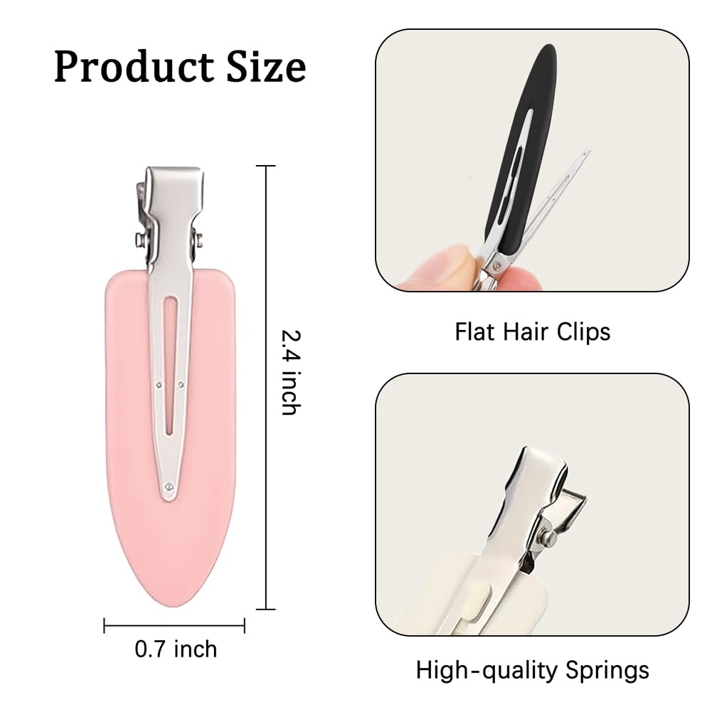 8Pcs No Bend No Crease Hair Clips, Small Flat Hair Clips for Women, Non Slip Makeup Bangs Hair Clip Hair Barrettes for Styling