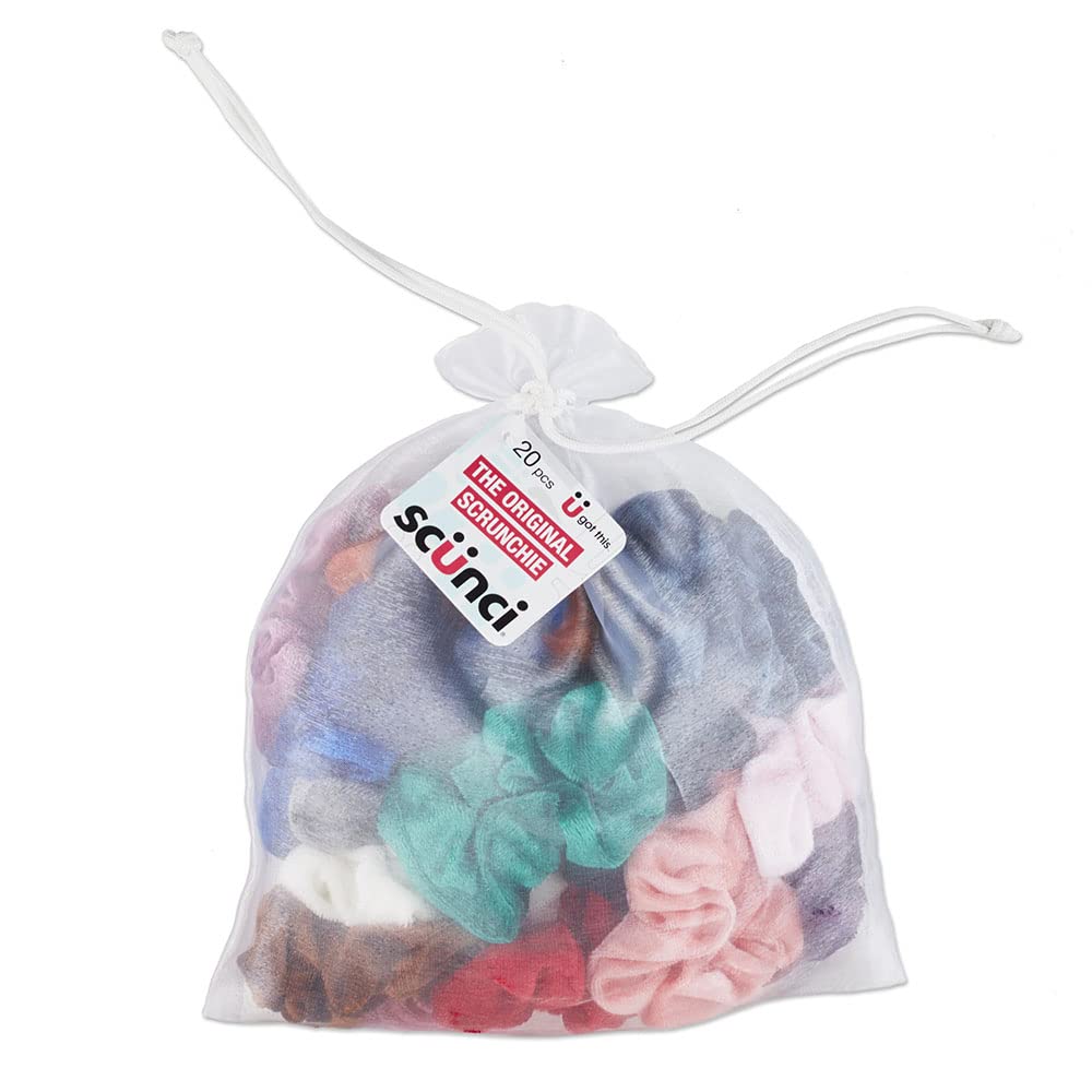 Scünci Hair Scrunchies, Waffle Knit Cotton, No-Damage, 36 Count
