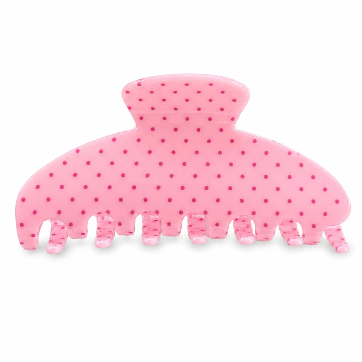 Large Claw Clips | Polka Dot | 3.9-Inch Acrylic, Yellow, 1 Pack