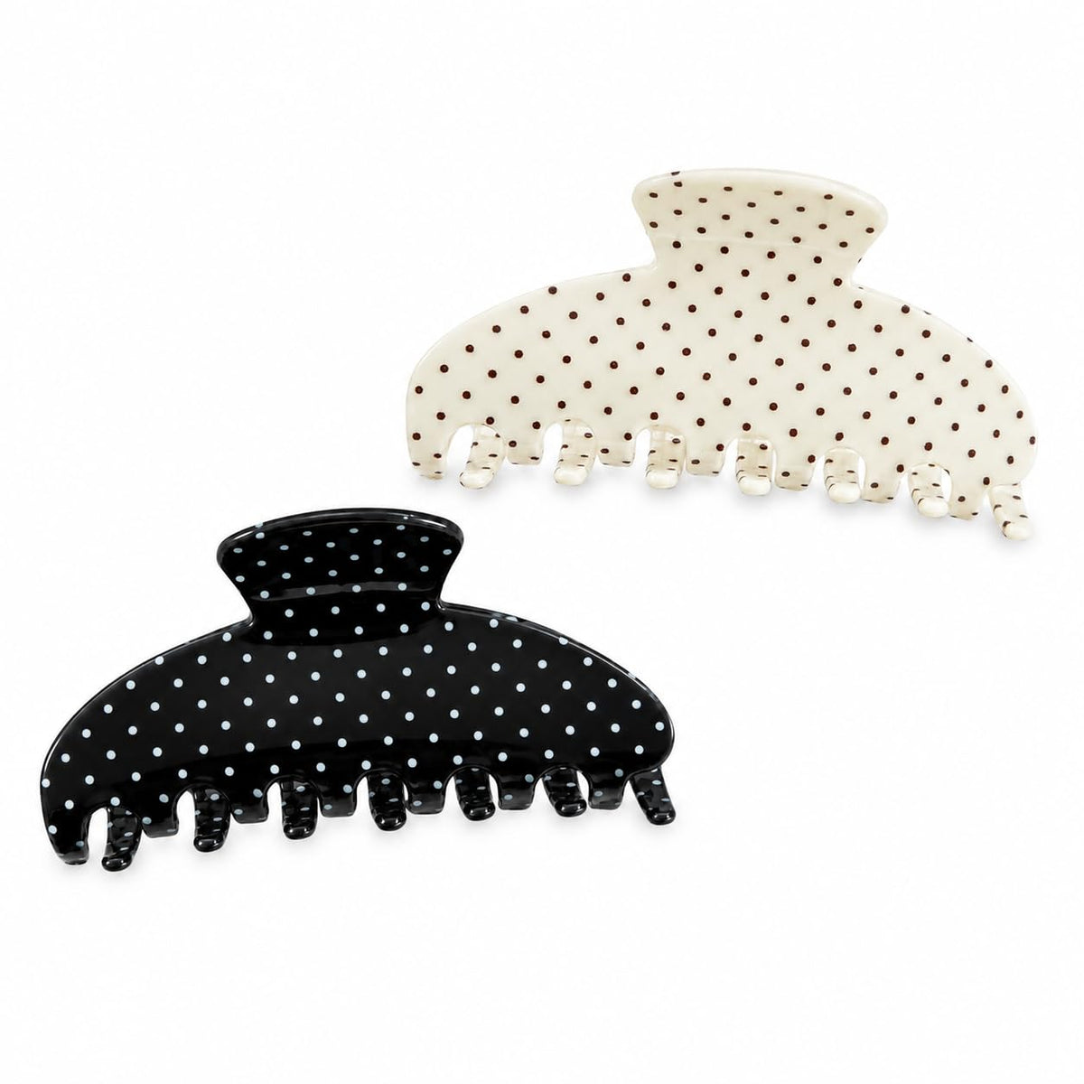 Large Claw Clips | Polka Dot | 3.9-Inch Acrylic, Yellow, 1 Pack