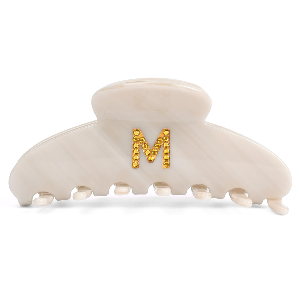 Initial A Acetate Claw Clip for Women, 4.3 Inch Strong Hold for Fine Hair