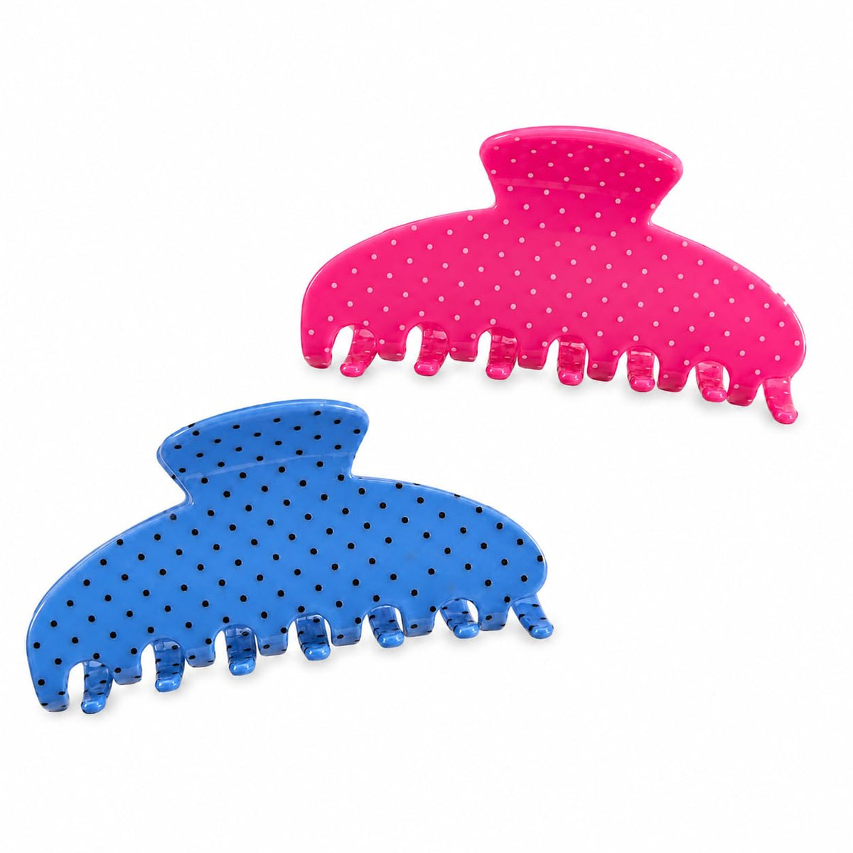 Large Claw Clips | Polka Dot | 3.9-Inch Acrylic, Yellow, 1 Pack