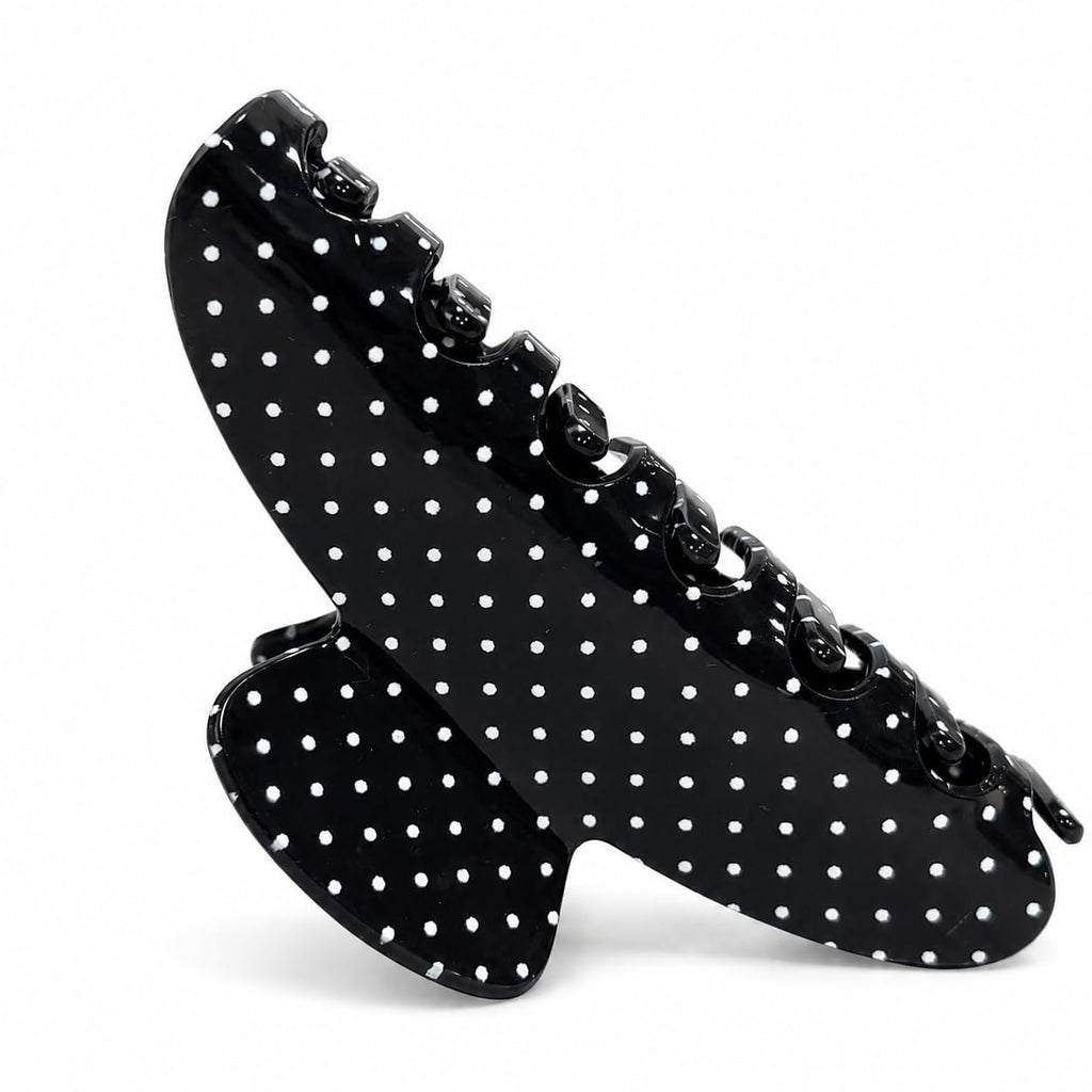 Acetate Hair Claw Clips for Women, Tortoise Shell or Polka Dot Large Hair Clips Strong Hold Hair Claws Gift Box Pack (Blue/Red-2pcs-1 gift box)