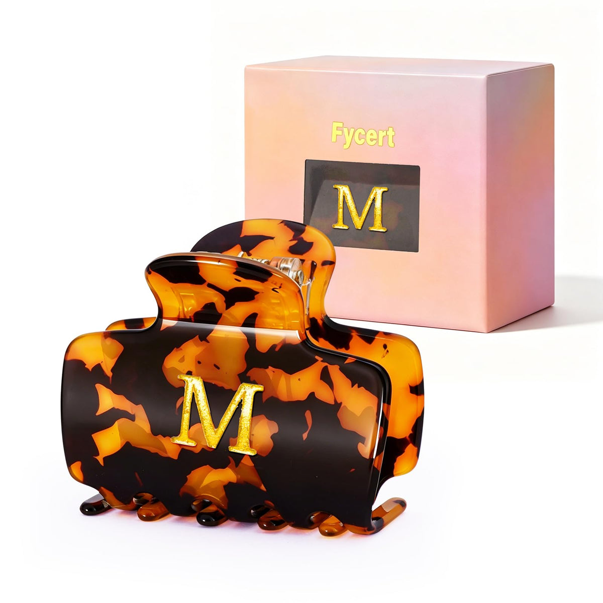 Gifts for Women Teen Girls,Small Initial Hair Clips - Tortoise,A