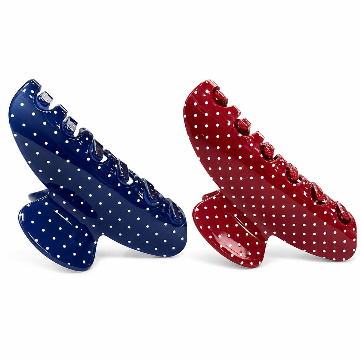 Acetate Hair Claw Clips for Women, Tortoise Shell or Polka Dot Large Hair Clips Strong Hold Hair Claws Gift Box Pack (Blue-1pcs)