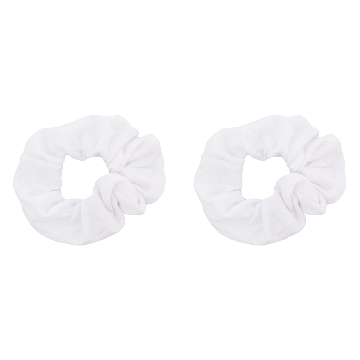 Motique Accessories Solid Scrunchies for Women, Set of 2, Navy Blue