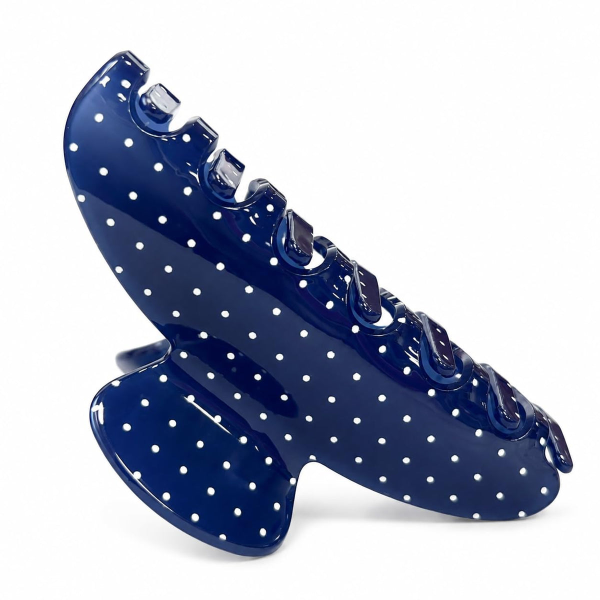 Acetate Hair Claw Clips for Women, Tortoise Shell or Polka Dot Large Hair Clips Strong Hold Hair Claws Gift Box Pack (Blue/Red-2pcs-1 gift box)