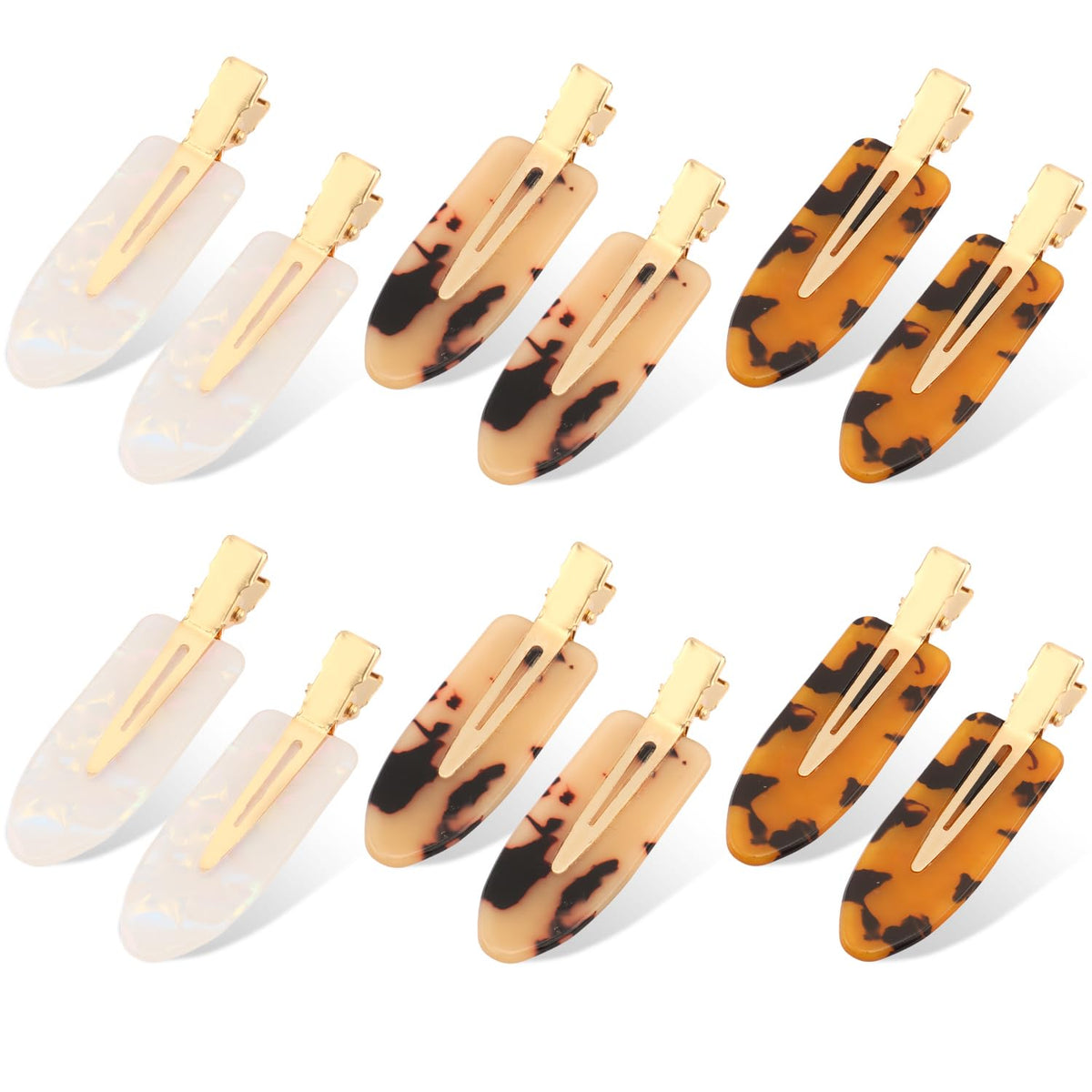 Atoden Creaseless Hair Clips No Crease No Bend Hair Clips for Styling Sectioning Makeup Salon Bangs Flat Hair Pins Alligator Duckbill Barrettes Hair Accessories for Women Girls 12Pcs Pink