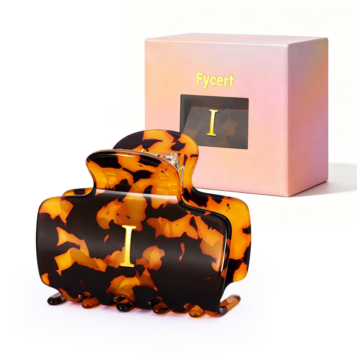 Gifts for Women Teen Girls,Small Initial Hair Clips - Tortoise,A