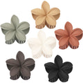 Sisiaipu Flower Hair Clips for Women 6 Pcs Hawaiian Large Claw Clips Plumeria Medium Hair Claw Clips for Thick Thin Hair Hibiscus Tropical Beach Hair Accessories for Women Girls and Girls (PS)