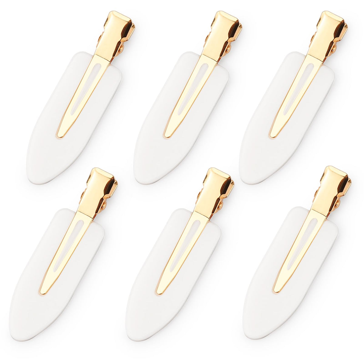 D 6 Pcs Creaseless Hair Clips for Makeup