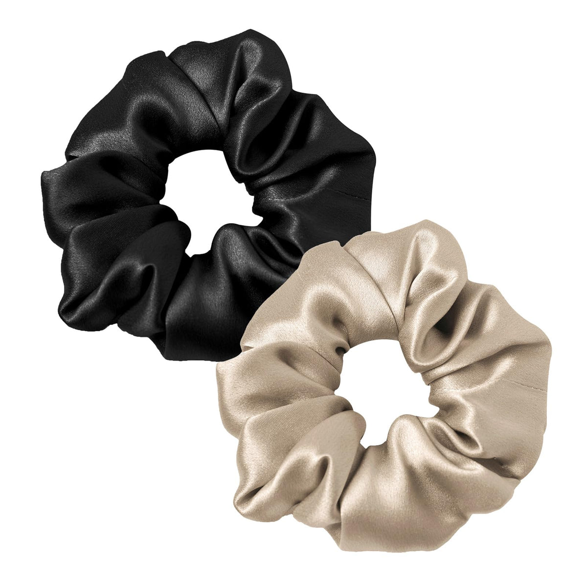 LilySilk Silk Hair Scrunchy, 100% Mulberry Silk Ponytail Holder, Frizz & Breakage Prevention, No Damage, Dark Green, 1 Count