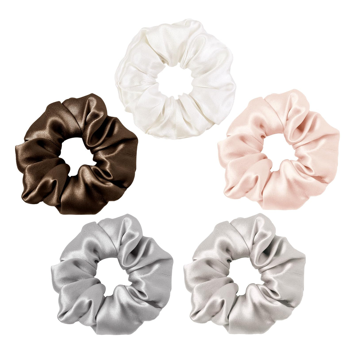 LilySilk Silk Hair Scrunchy, 100% Mulberry Silk Ponytail Holder, Frizz & Breakage Prevention, No Damage, Dark Green, 1 Count