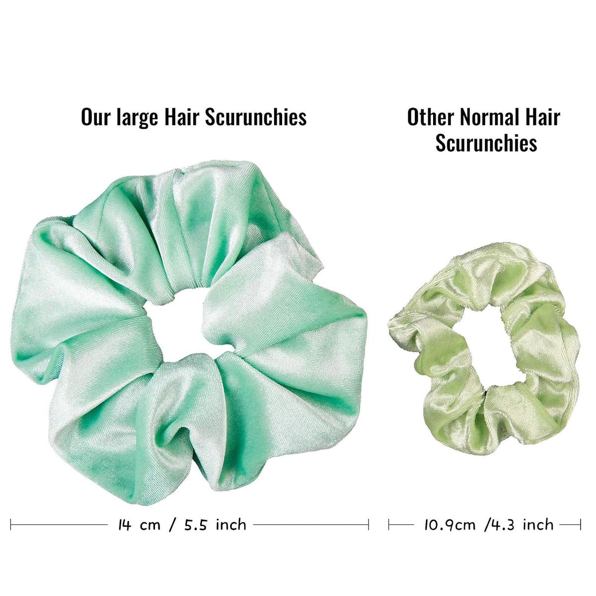 Whaline Pastel Hair Scrunchies Large Velvet Elastic Scrunchy Bobbles Ice Cream Color Hair Bands Soft Hairs Ties Hairstyle Accessories for Girls Women, 6 Colors