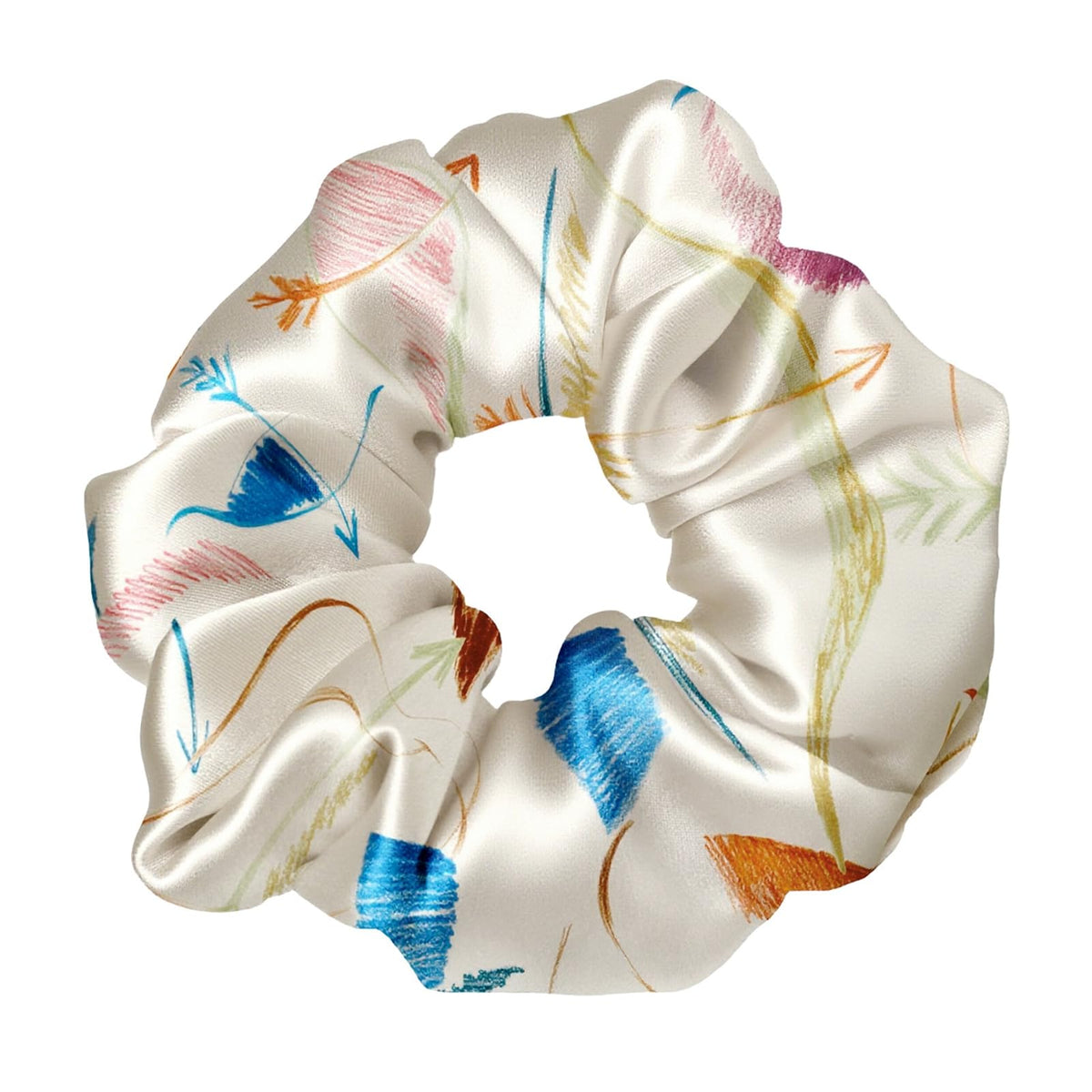 LilySilk Silk Hair Scrunchy, 100% Mulberry Silk Ponytail Holder, Frizz & Breakage Prevention, No Damage, Dark Green, 1 Count