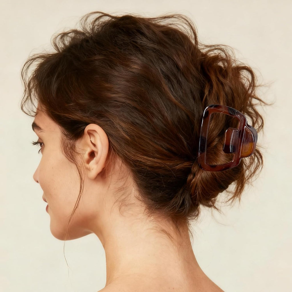 6 Pieces Hair Claw Clips for Women, Tortoise Shell Hair Claw Clip Strong Hold Non-slip Jaw Clips for Women