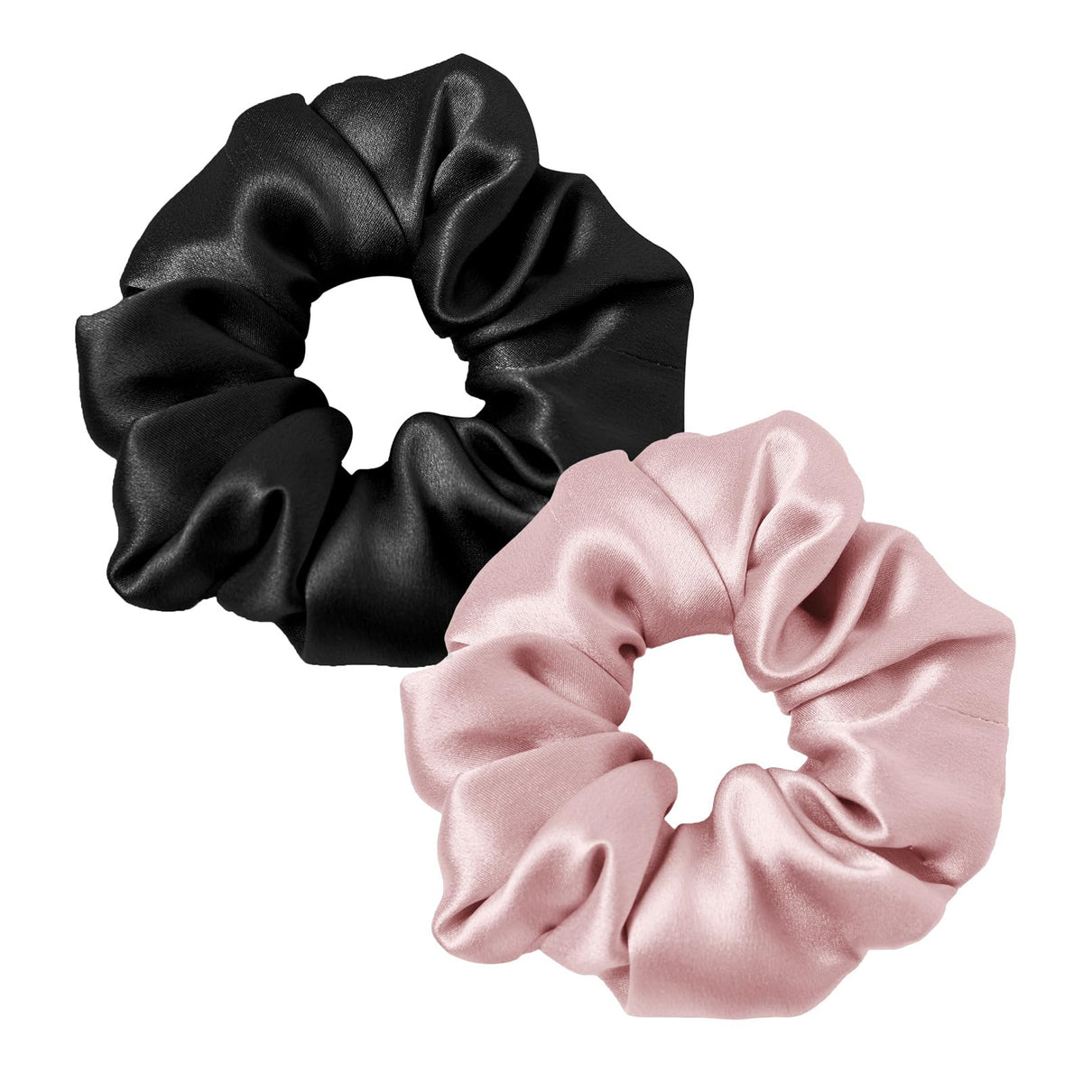 LilySilk Silk Hair Scrunchy, 100% Mulberry Silk Ponytail Holder, Frizz & Breakage Prevention, No Damage, Dark Green, 1 Count