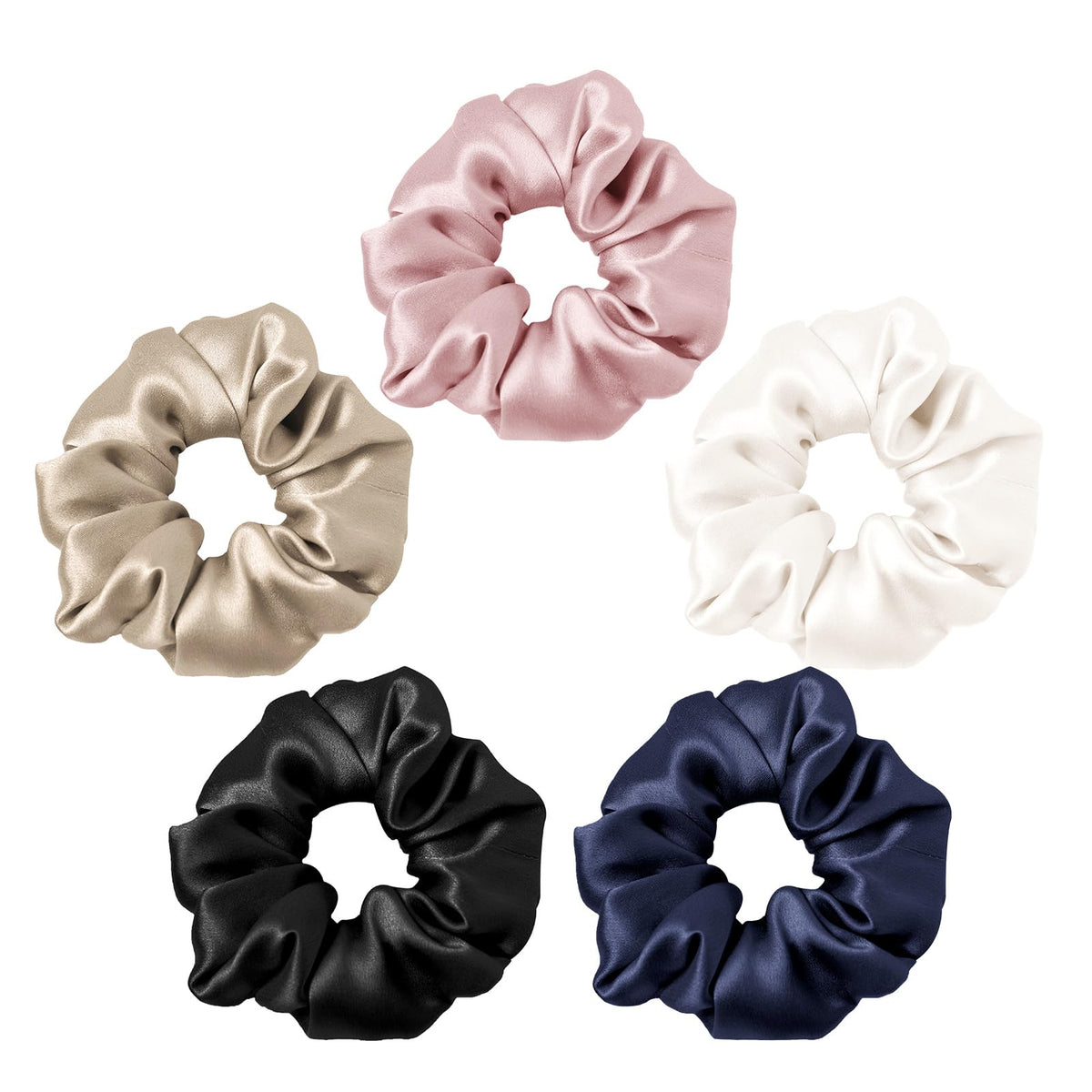 LilySilk Hair Tie, 100% Mulberry Silk Hair Scrunchies for Frizz & Breakage Prevention, Elastic Silk Ponytail Holders, 1Pc, Ivory