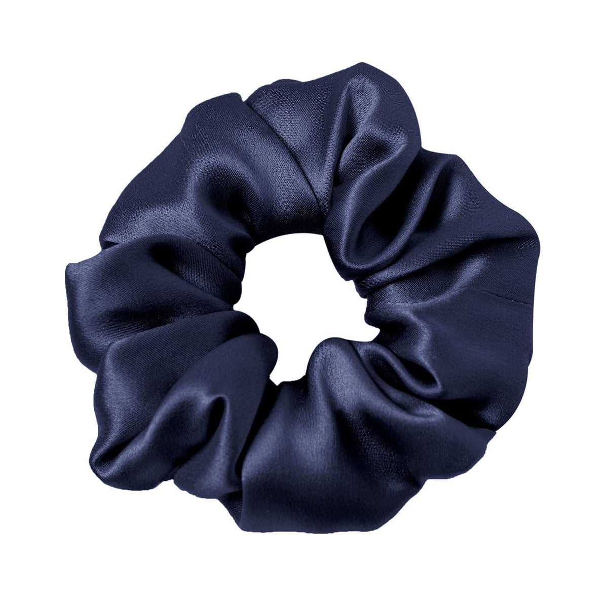 LilySilk Silk Hair Scrunchy, 100% Mulberry Silk Ponytail Holder, Frizz & Breakage Prevention, No Damage, Dark Green, 1 Count