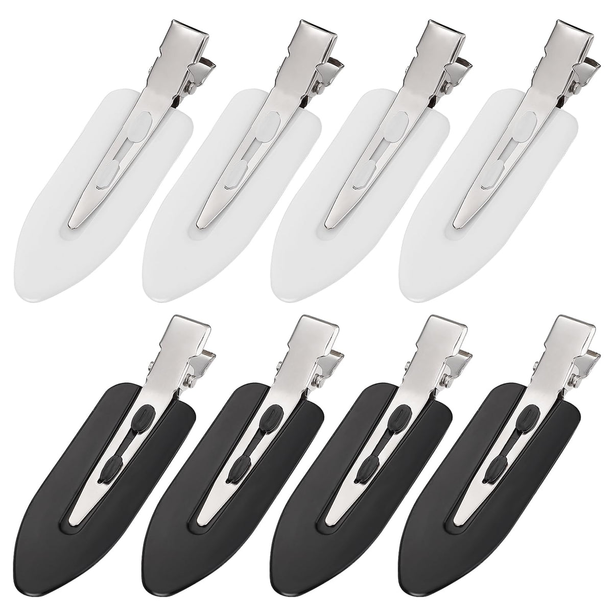 8Pcs Creaseless Hair Clips for Women Styling, 4 Black, 2 White, 2 Pink