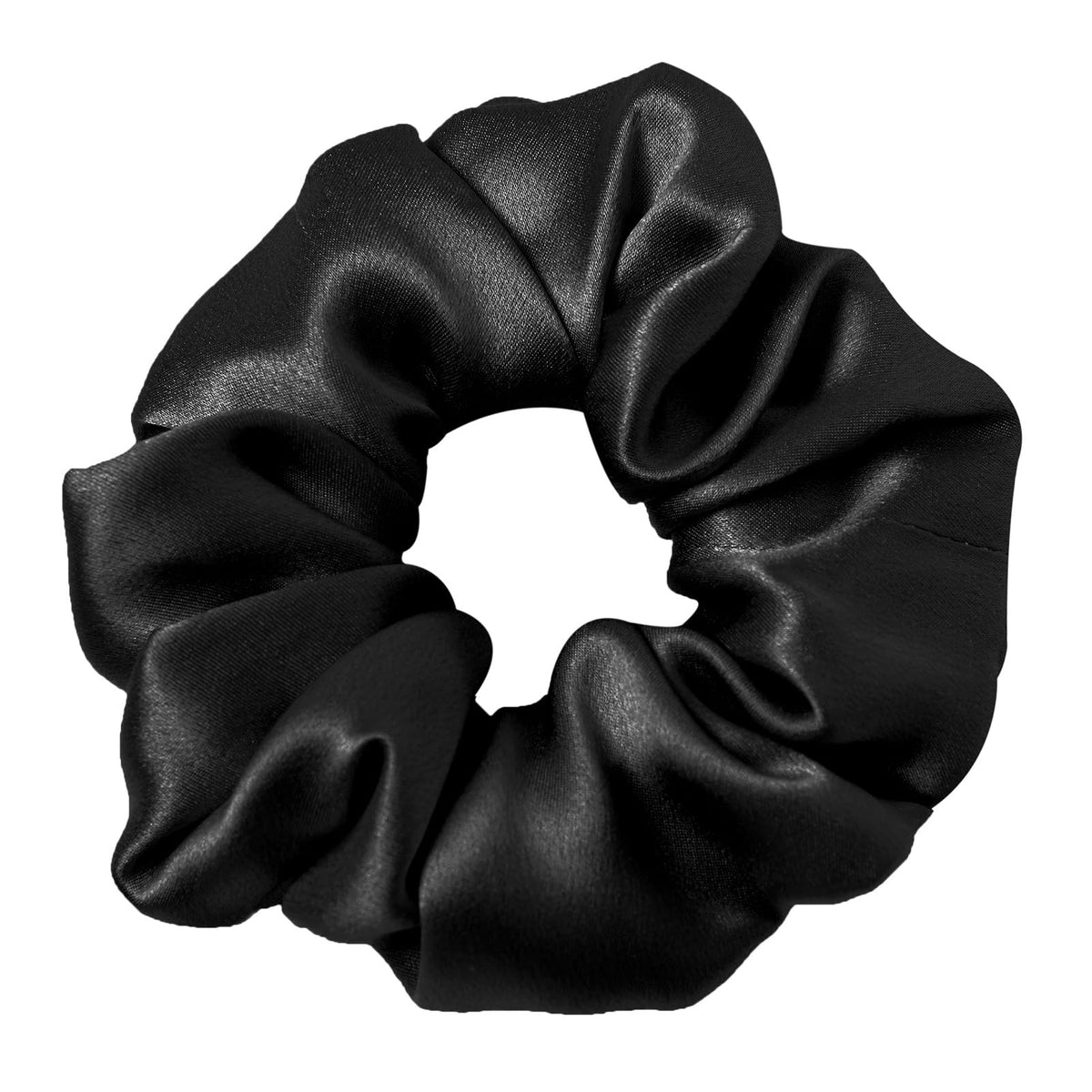 LilySilk Silk Hair Scrunchy, 100% Mulberry Silk Ponytail Holder, Frizz & Breakage Prevention, No Damage, Dark Green, 1 Count
