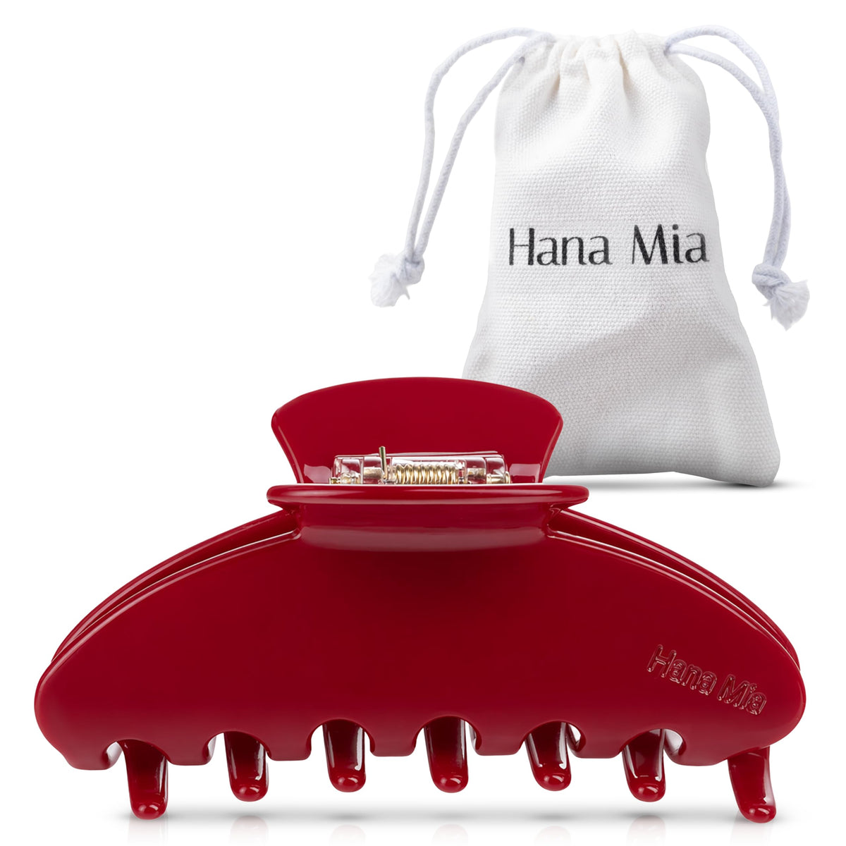 Luxury Red Claw Clip for Women | Our Large 4 Inch Hair Clip Creates Beautiful Half Ups, Secure Updos & Chic Every Day Styles | Premium Acetate Claw with Secure Hold & Snag Free Teeth for Easy Styling