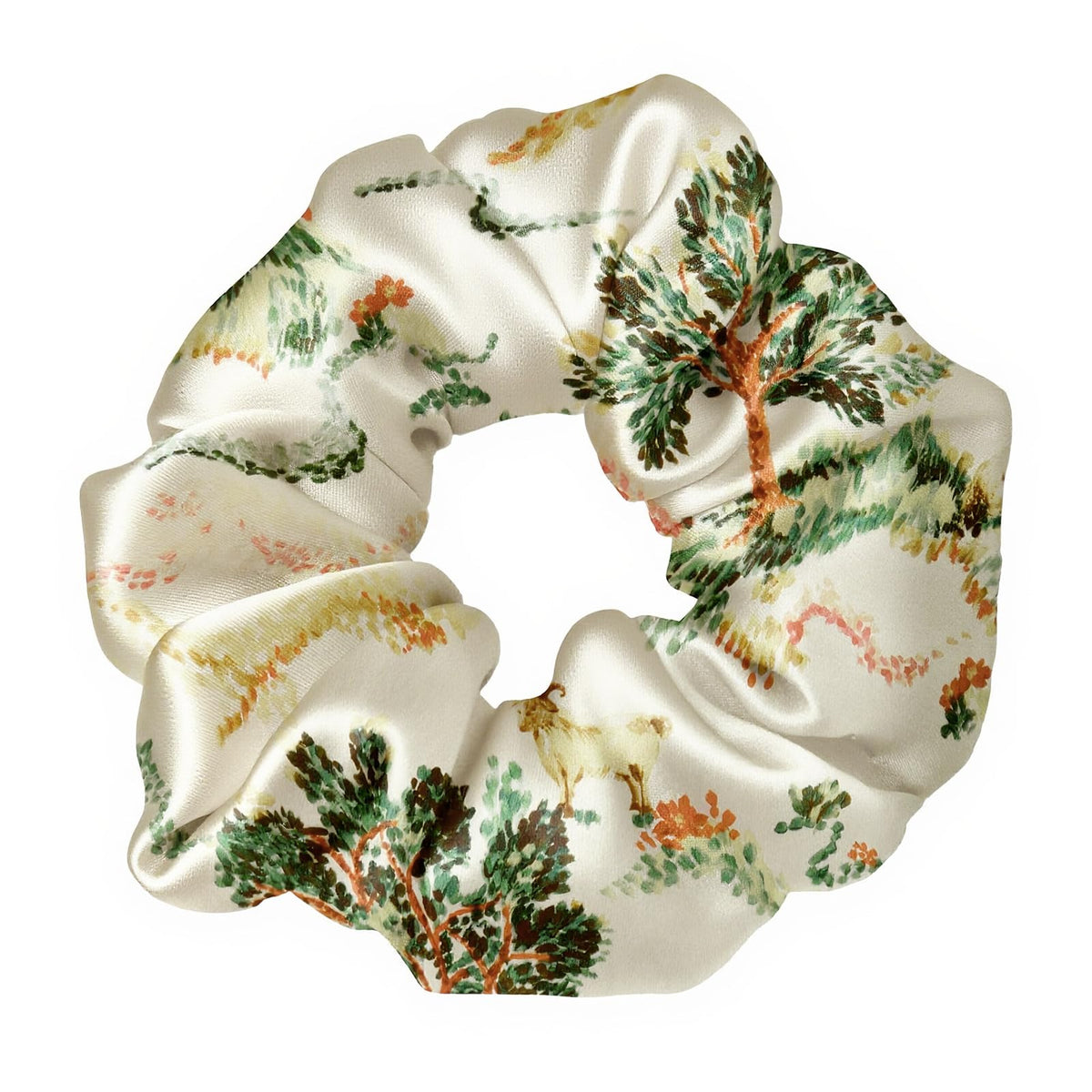 LilySilk Hair Tie, 100% Mulberry Silk Hair Scrunchies for Frizz & Breakage Prevention, Elastic Silk Ponytail Holders, 1Pc, Ivory