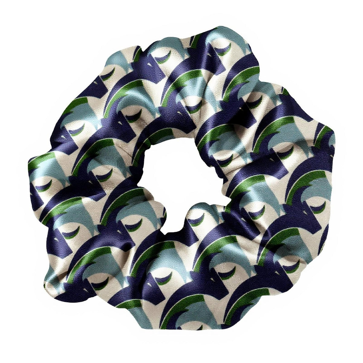 LilySilk Silk Hair Scrunchy, 100% Mulberry Silk Ponytail Holder, Frizz & Breakage Prevention, No Damage, Dark Green, 1 Count