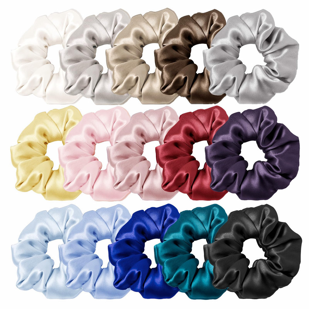 LilySilk Hair Tie, 100% Mulberry Silk Hair Scrunchies for Frizz & Breakage Prevention, Elastic Silk Ponytail Holders, 1Pc, Ivory