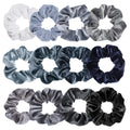 Whaline Pastel Hair Scrunchies Elastic Scrunchy Bobbles Velvet Hair Bands Boho Soft Hairs Ties Hairstyle Accessories for Girls Women (12 Colors)