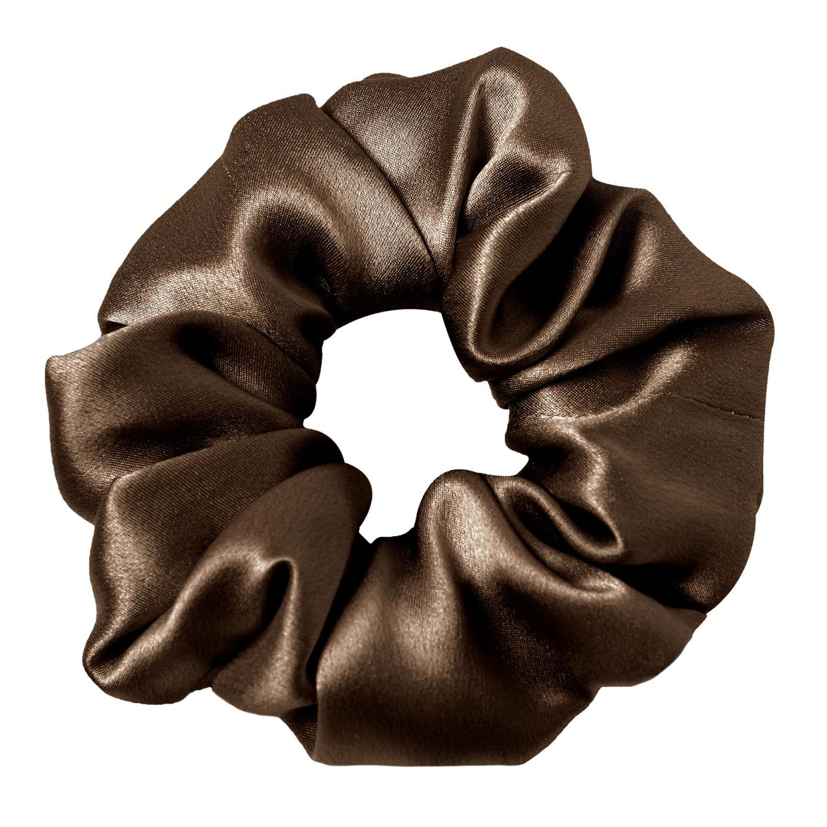 LilySilk Silk Hair Scrunchy, 100% Mulberry Silk Ponytail Holder, Frizz & Breakage Prevention, No Damage, Dark Green, 1 Count