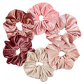 Whaline Pastel Hair Scrunchies Large Velvet Elastic Scrunchy Bobbles Ice Cream Color Hair Bands Soft Hairs Ties Hairstyle Accessories for Girls Women, 6 Colors