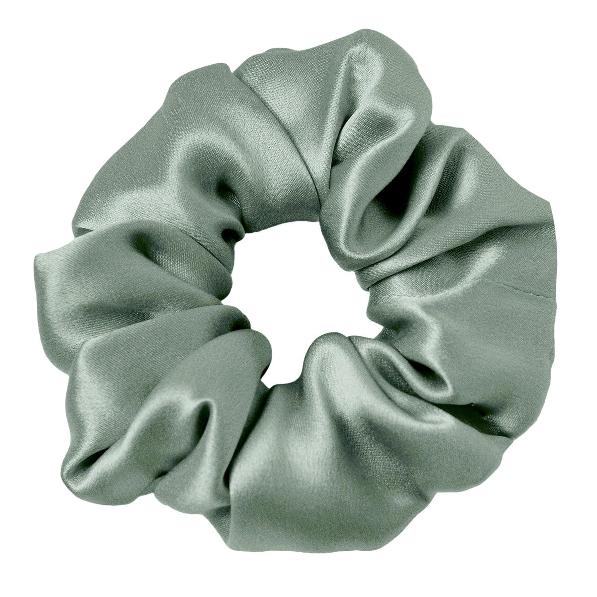 LilySilk Silk Hair Scrunchy, 100% Mulberry Silk Ponytail Holder, Frizz & Breakage Prevention, No Damage, Dark Green, 1 Count