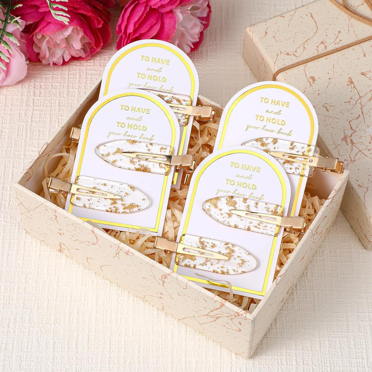 8 Pcs Creaseless Hair Clips No Crease Hair Clips No Bend Glitter Gold Bangs Clip for Makeup Creaseless Gold HairAccessories Bridesmaid Gifts HairSetting Clip