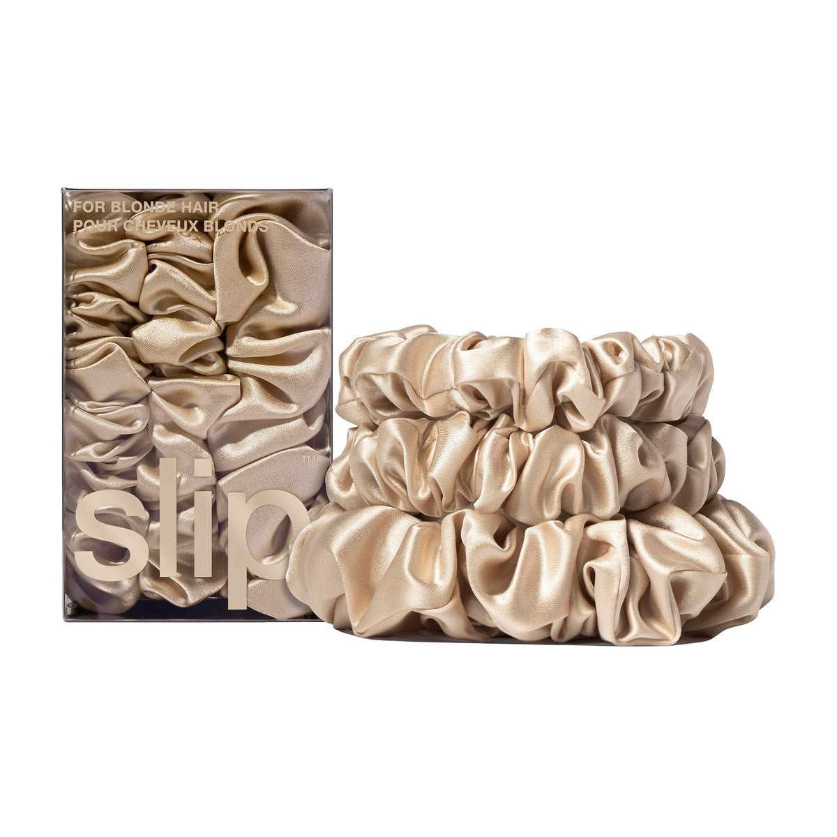 Slip Silk Assorted Scrunchies, Set of 3 | Blonde | Made with slipsilk™