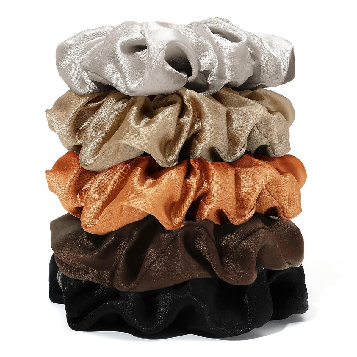 LilySilk Silk Hair Scrunchy, 100% Mulberry Silk Ponytail Holder, Frizz & Breakage Prevention, No Damage, Dark Green, 1 Count