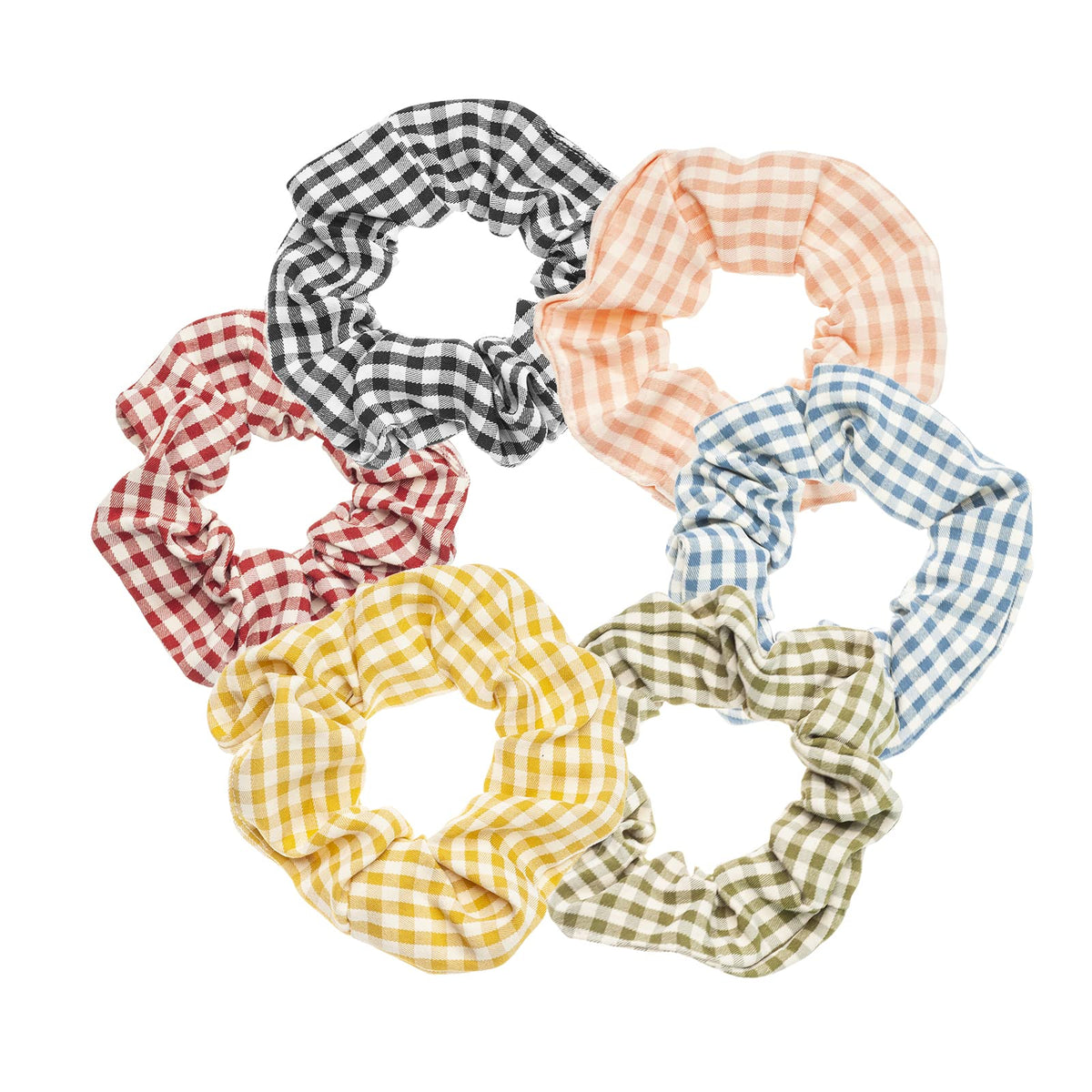 Bandana Print Scrunchies Hair Ties, 5PCS Cotton Hair Elastics for Women