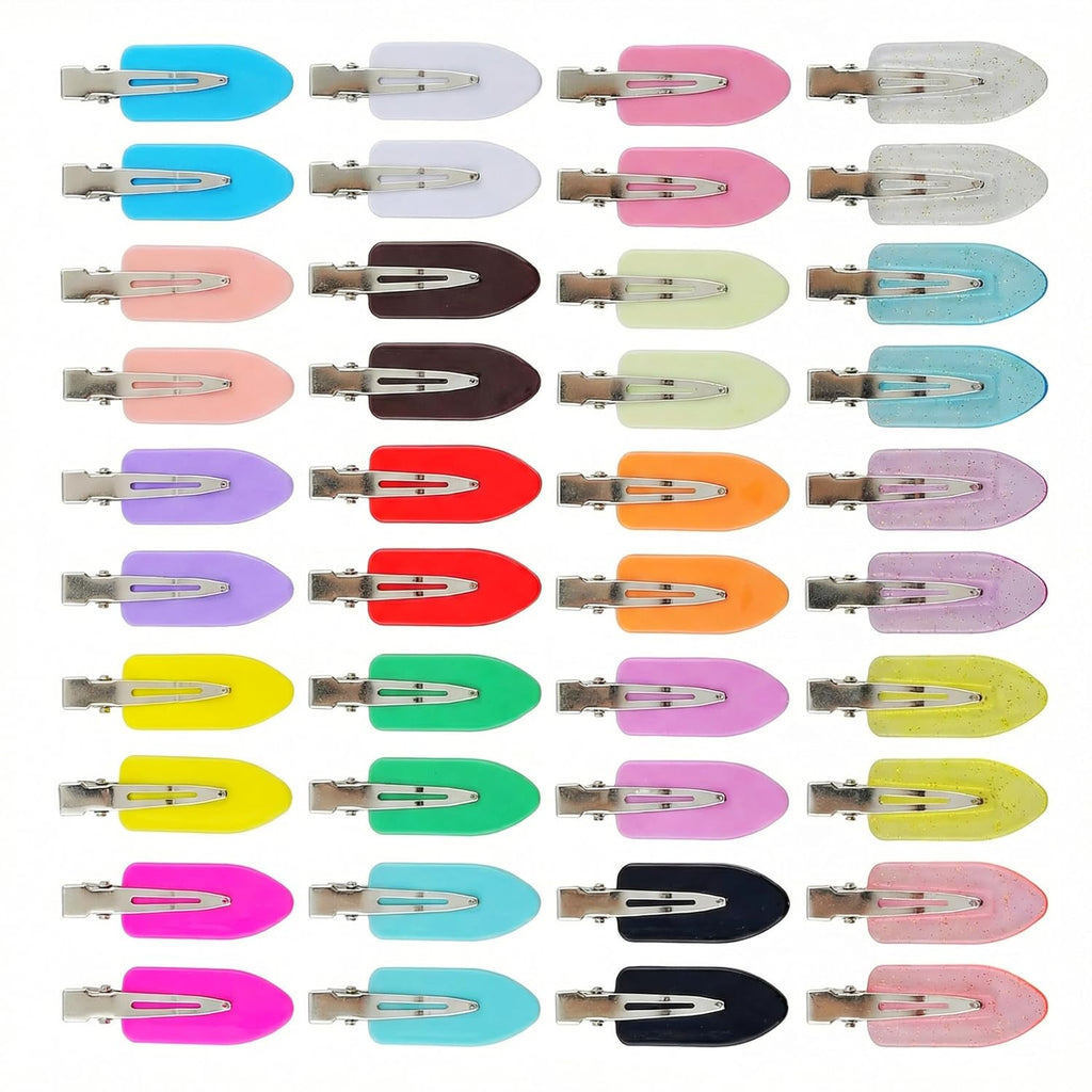 Creaseless Hair Clips for Women Styling 40Pcs Getting Ready No Crease Hair Clips for Bangs Setting No Bend Dent Makeup Clip Application Skincare Clip (Multicolor)