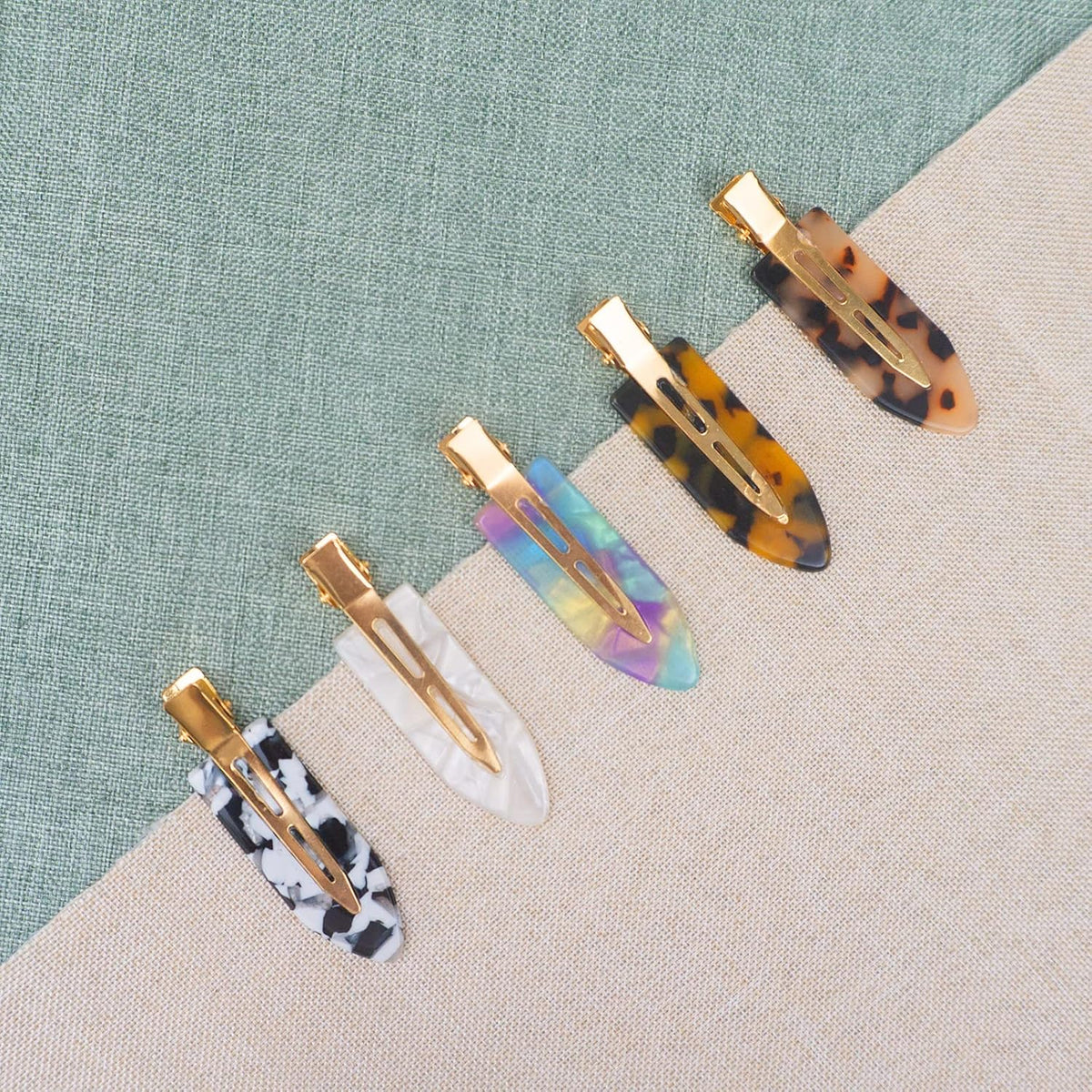 Gingbiss 10 Pcs No Bend Hair Clips, 2.7 Inch Acrylic No Crease Hair Clip