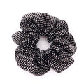 Embellished Sparkly Black Crystal Scrunchie Hair Tie Ponytail Holder Accessory for Women